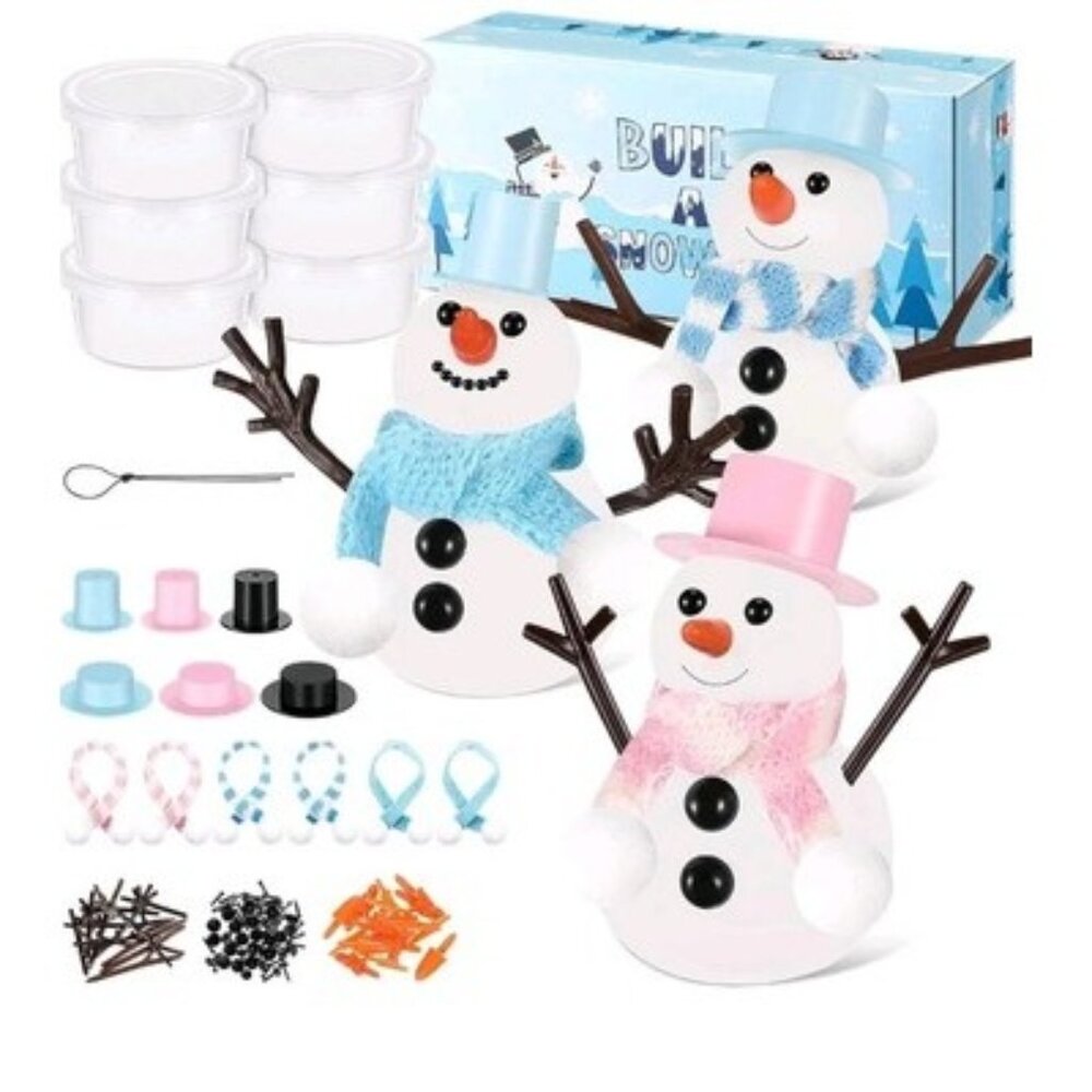 Shappy 6 Pack Christmas Craft DIY Snowman Kit Build a Snowman Crafts Fun Kit